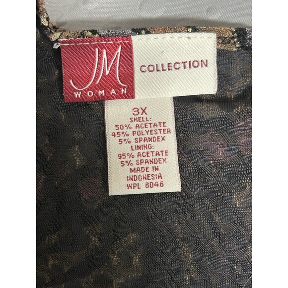 JM Collection Baroque Paisley TUNIC Scoop Neck Whimsical Dark Fairy Grunge 2X - Picture 7 of 8